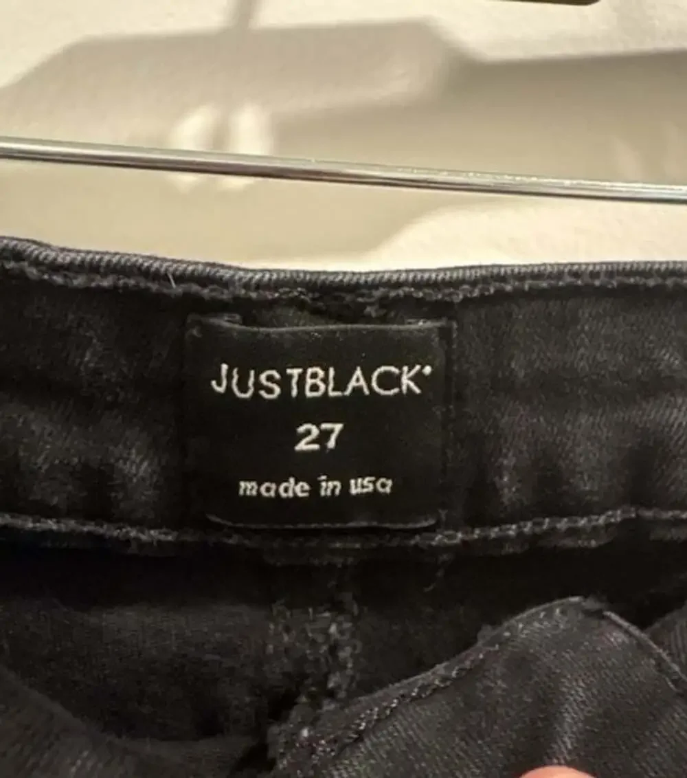 Just Black Denim Shorts Size 27 Black Cut Off Frayed Hem